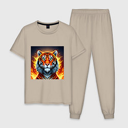 Мужская пижама Огненный тигр