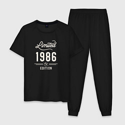 Пижама хлопковая мужская 1986 ограниченный выпуск, цвет: черный