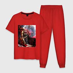 Пижама хлопковая мужская Маления из Элден Ринг, цвет: красный