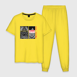 Пижама хлопковая мужская Эрен Йегер: Атака титанов, цвет: желтый
