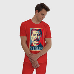 Пижама хлопковая мужская Stalin USSR, цвет: красный — фото 2