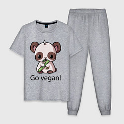 Мужская пижама Go vegan - motto