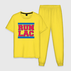 Пижама хлопковая мужская Run Clippers, цвет: желтый