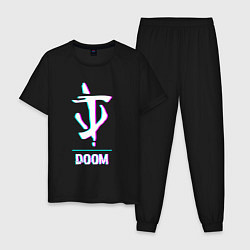 Мужская пижама Doom в стиле glitch и баги графики