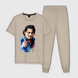 Мужская пижама Johnny Depp - watercolor