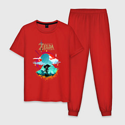 Пижама хлопковая мужская The Legend of Zelda - Link, цвет: красный