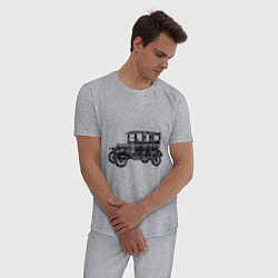 Пижама хлопковая мужская Ford Model T, цвет: меланж — фото 2