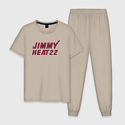 Пижама хлопковая мужская Jimmy Heat 22, цвет: миндальный