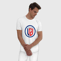 Пижама хлопковая мужская PSG LGD logo, цвет: белый — фото 2