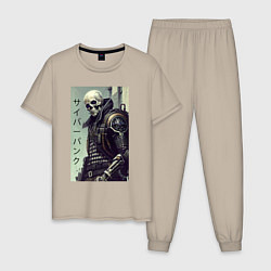 Мужская пижама Cool skeleton - cyberpunk - hieroglyphs
