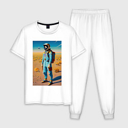 Мужская пижама Космонавт на планете синеглазых капибар