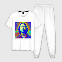 Мужская пижама Kurt Cobain Glitch Art