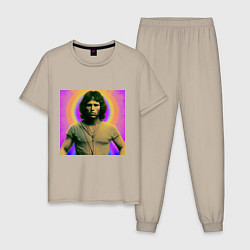 Мужская пижама Jim Morrison Galo Glitch Art