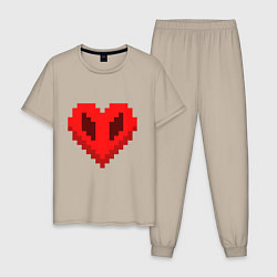Мужская пижама Сердце Майнкрафта