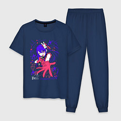 Пижама хлопковая мужская Айдол Аи Хошино, цвет: тёмно-синий