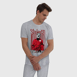Пижама хлопковая мужская Slipknot Corey, цвет: меланж — фото 2