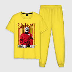 Пижама хлопковая мужская Slipknot Corey, цвет: желтый