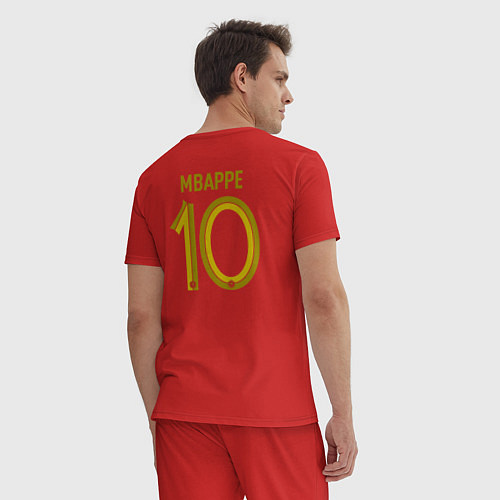 Мужская пижама Килиан Мбаппе ЧМ 2022 сборная Франции / Красный – фото 4