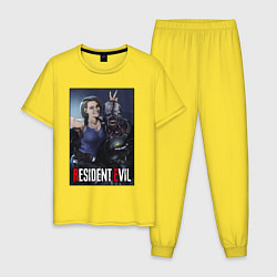 Пижама хлопковая мужская Resident frendship, цвет: желтый
