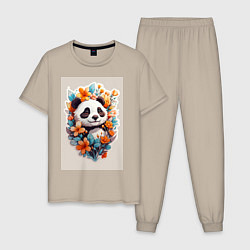 Мужская пижама Черно-белая панда