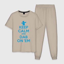 Мужская пижама Keep calm and dab