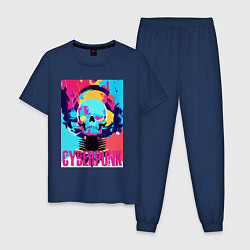 Мужская пижама Cool skull - cyberpunk - pop art