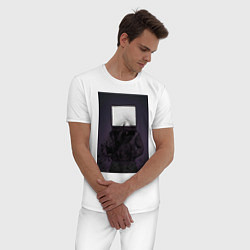 Пижама хлопковая мужская TV man, цвет: белый — фото 2