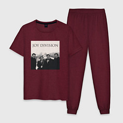 Пижама хлопковая мужская Тру фанат Joy Division, цвет: меланж-бордовый