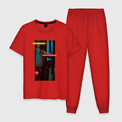 Пижама хлопковая мужская Depeche Mode - Black Celebration Album, цвет: красный