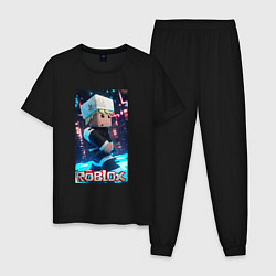 Пижама хлопковая мужская Roblox game avatar, цвет: черный