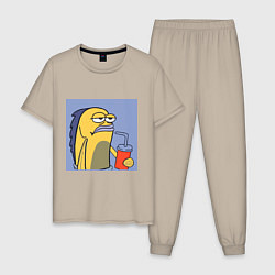 Мужская пижама Спанч Боб рыба мем
