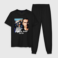 Пижама хлопковая мужская Depeche Mode Exciter Tour, цвет: черный