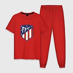 Пижама хлопковая мужская Atletico Madrid FC, цвет: красный