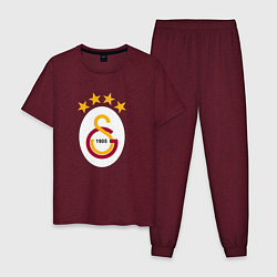Пижама хлопковая мужская Galatasaray fc sport, цвет: меланж-бордовый