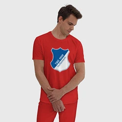 Пижама хлопковая мужская Hoffenheim fc germany, цвет: красный — фото 2