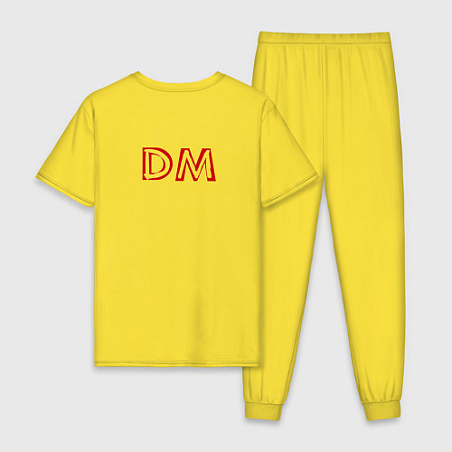 Мужская пижама Depeche Mode - Memento Mori tour skull / Желтый – фото 2