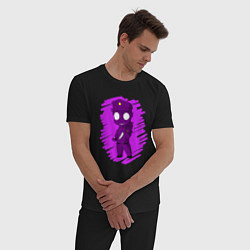 Пижама хлопковая мужская Фиолетовый человек, цвет: черный — фото 2