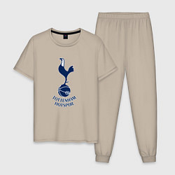 Пижама хлопковая мужская Tottenham Hotspur fc sport, цвет: миндальный