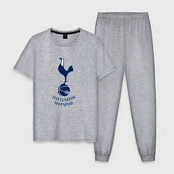 Пижама хлопковая мужская Tottenham Hotspur fc sport, цвет: меланж