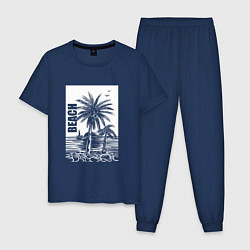 Мужская пижама Пляж пальмы
