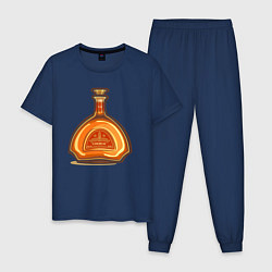 Пижама хлопковая мужская Cognac, цвет: тёмно-синий