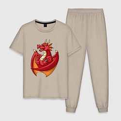 Мужская пижама Спортивный дракон