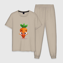 Мужская пижама Морковка кавайная