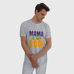 Пижама хлопковая мужская Люблю свою маму, цвет: меланж — фото 2