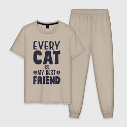 Мужская пижама Every cat is my best friend