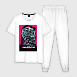 Пижама хлопковая мужская Terminator 1, цвет: белый