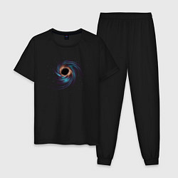 Мужская пижама Черная дыра с планетами и звездами