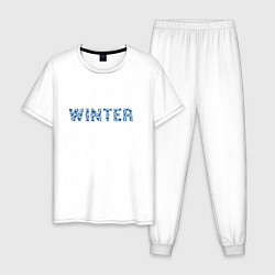 Мужская пижама Леттеринг морозные узоры - winter