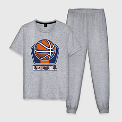 Пижама хлопковая мужская Style basketball, цвет: меланж
