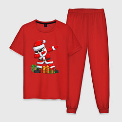 Пижама хлопковая мужская Санта дэб, цвет: красный